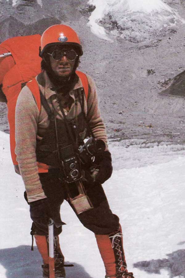 Wielka postać himalaizmu - Jerzy Kukuczka - w czasie wyprawy na Mount Everest w 1980 roku.
