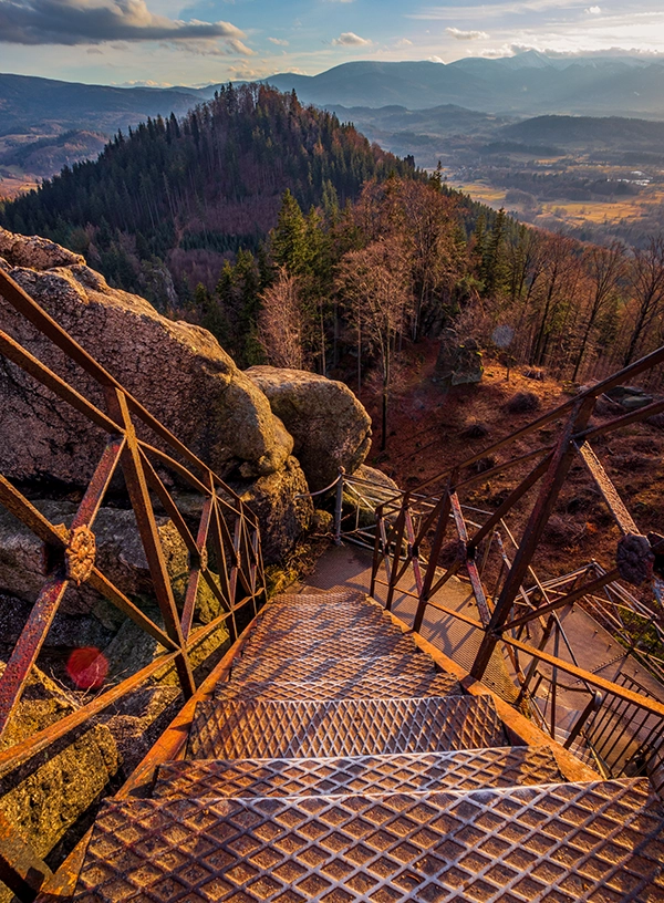 Widok z platformy widokowej Sokolika.