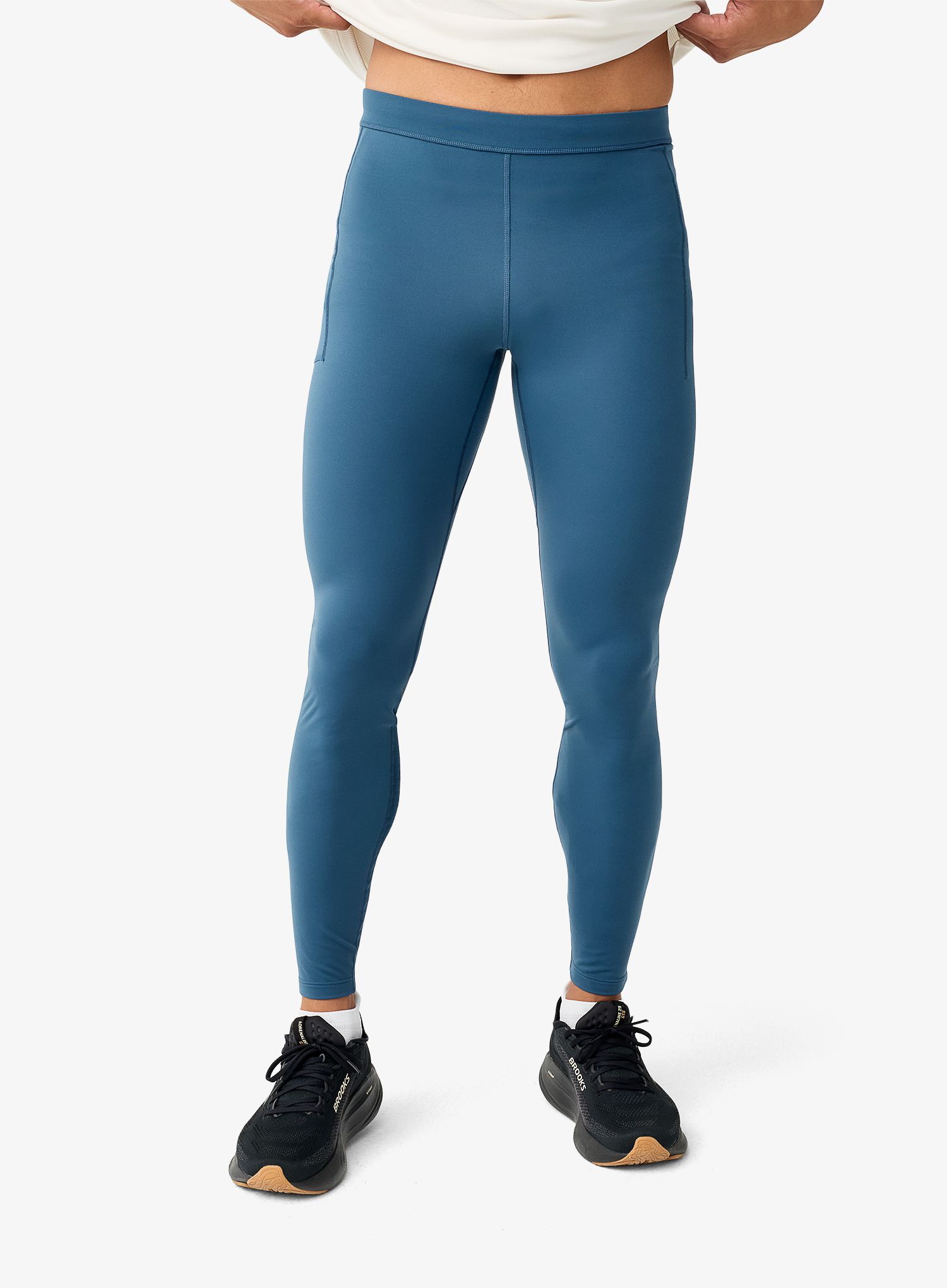 Legíny na běhání Brooks Thermal Reflective Tight - indigo/reflective