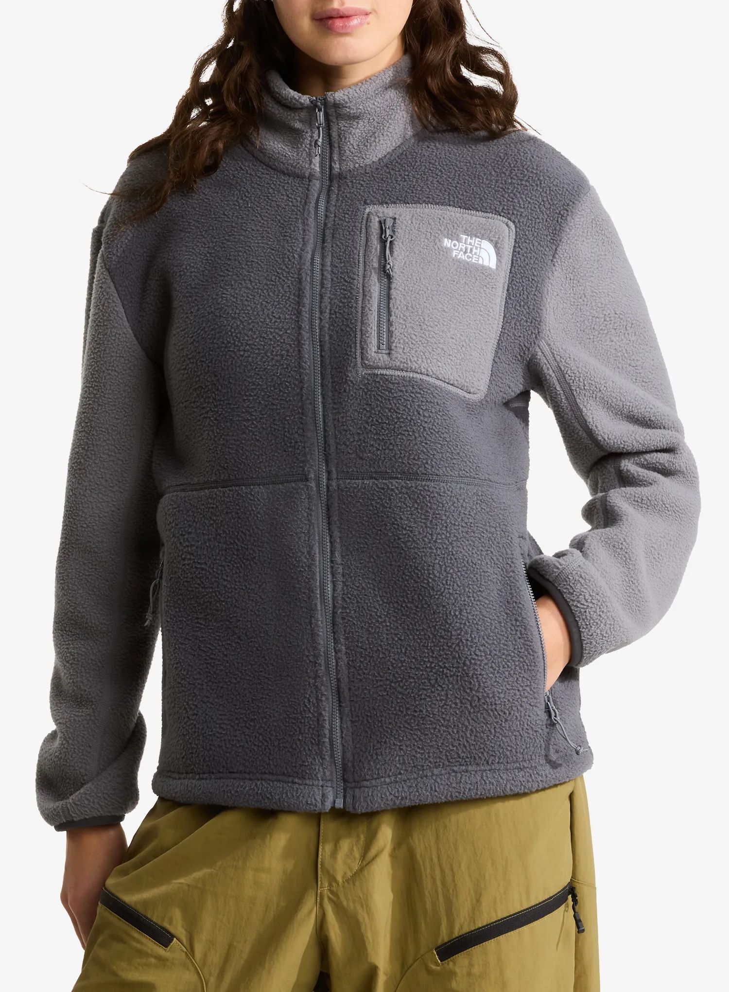Fleecová mikina dámská The North Face Yumiori Full Zip - grey/smoked pearl