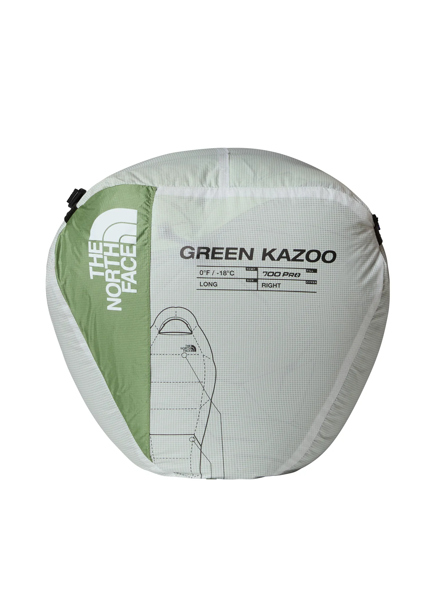 Śpiwór puchowy The North Face Green Kazoo Long (198 cm) - forest shade/forest shade