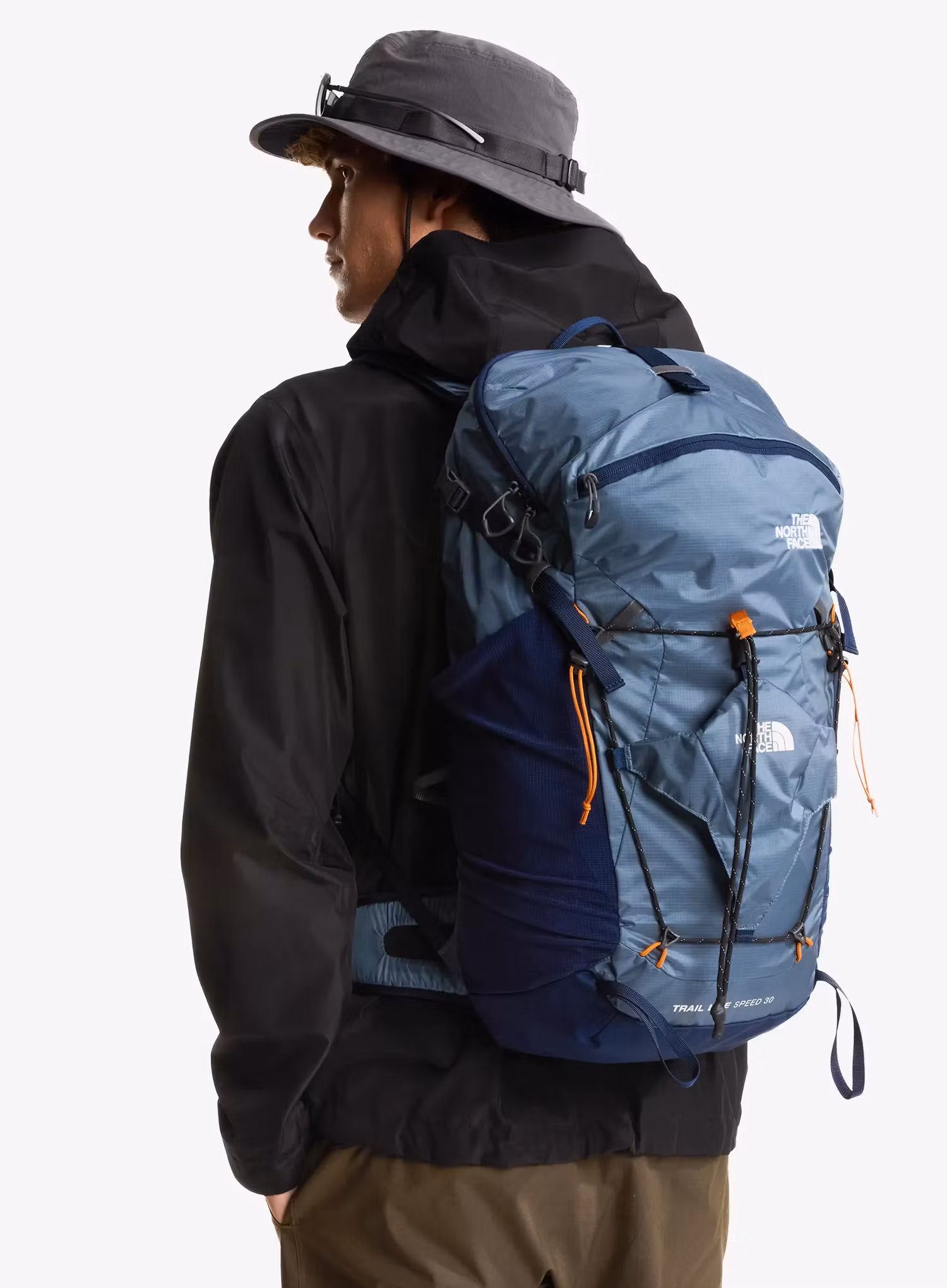 Plecak rowerowy The North Face Trail Lite Speed 30 - grey/navy/dust orange