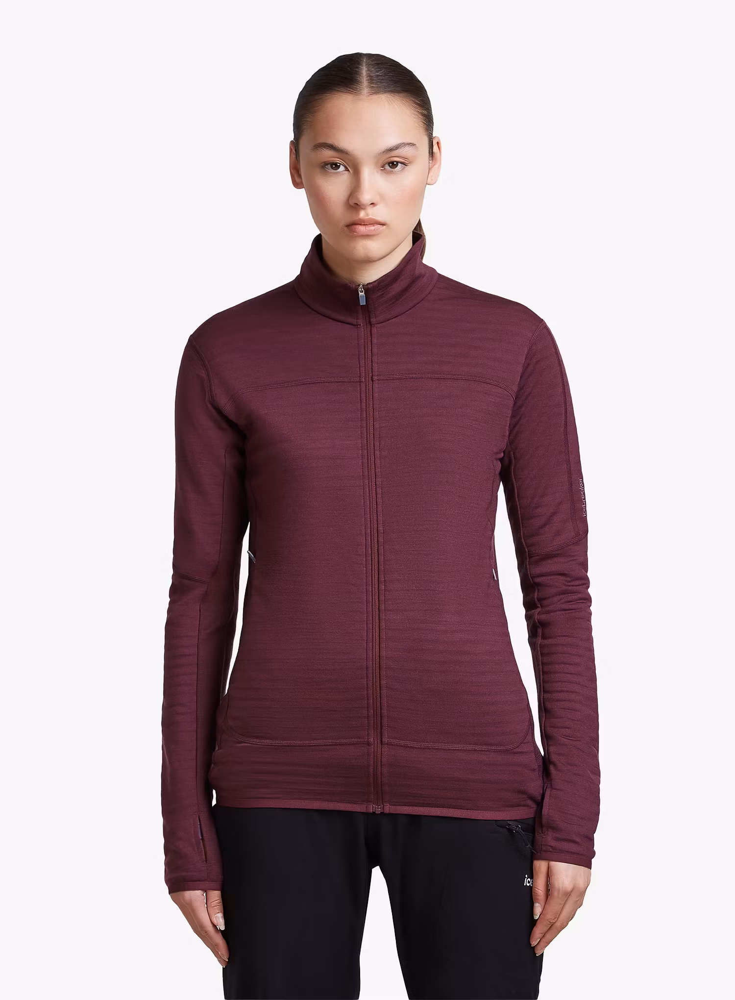 IcebreakerMerinoBlend300RealFleeceDescenderLSZipHoodie_dkberry_fw26_007.webp