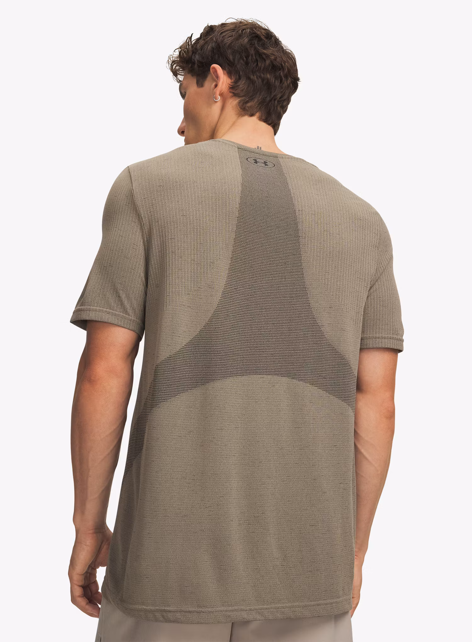 Koszulka szybkoschnąca Under Armour Vanish Seamless SS - timberwolf taupe/u.black