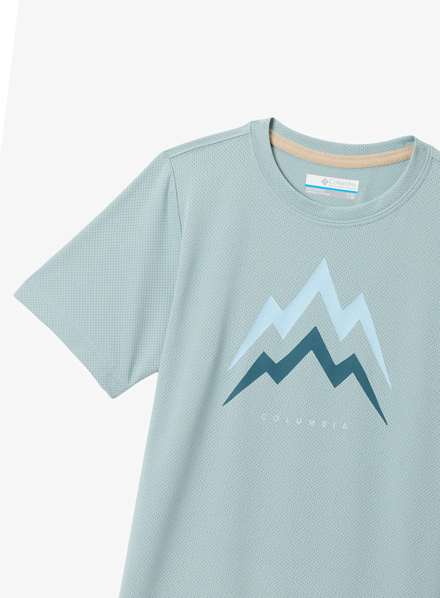 Koszulka chłopięca Columbia Tech Trail Utility SS Graphic Crew - crushed blue/energetic