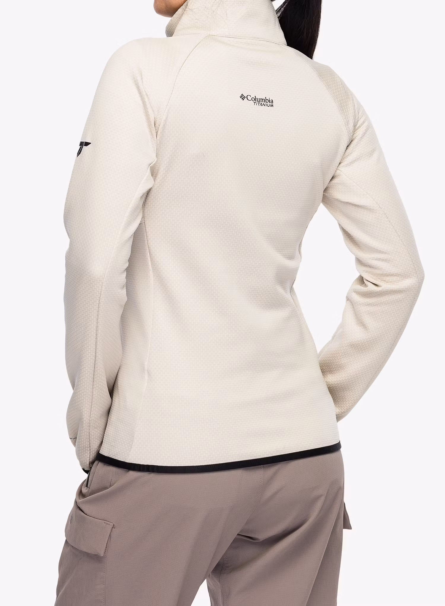 Bluza polarowa damska Columbia Triple Canyon Grid Fleece Full Zip - dark stone/black