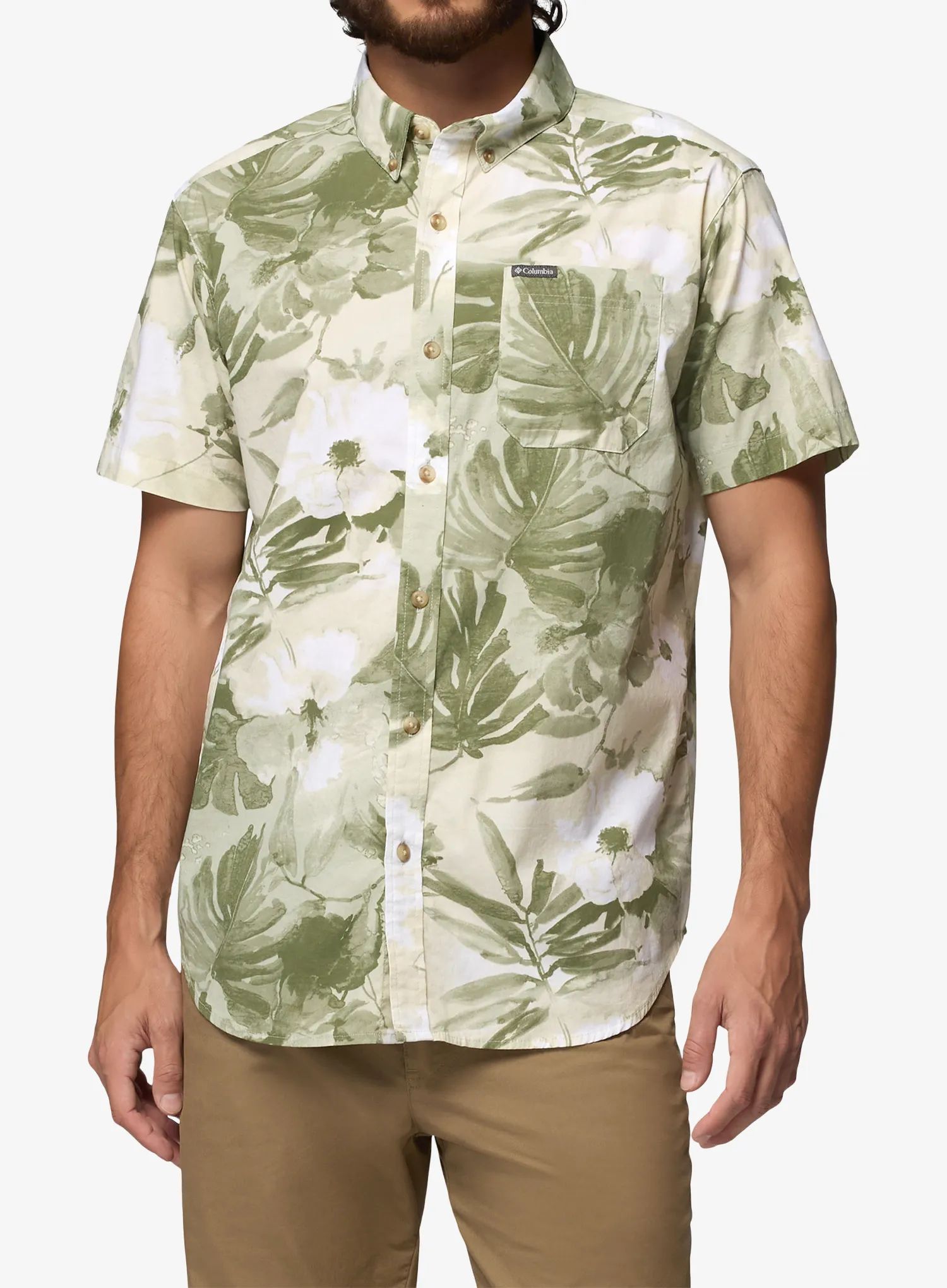 Turistická košile Columbia Rapid Rivers Printed Short Sleeve Shirt - safari/flowerblur