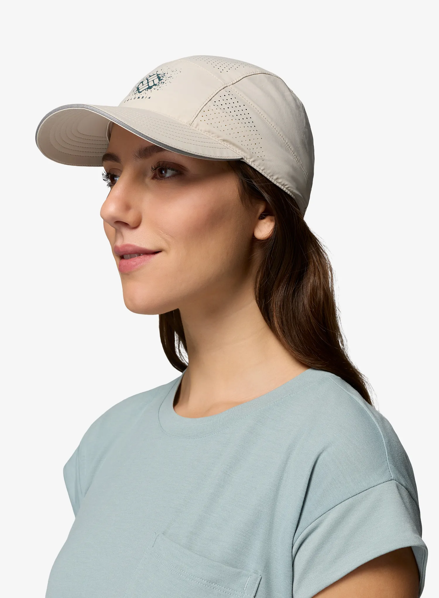 Czapka z daszkiem Columbia Speed Trail Ball Cap - dark stone/gem splatter
