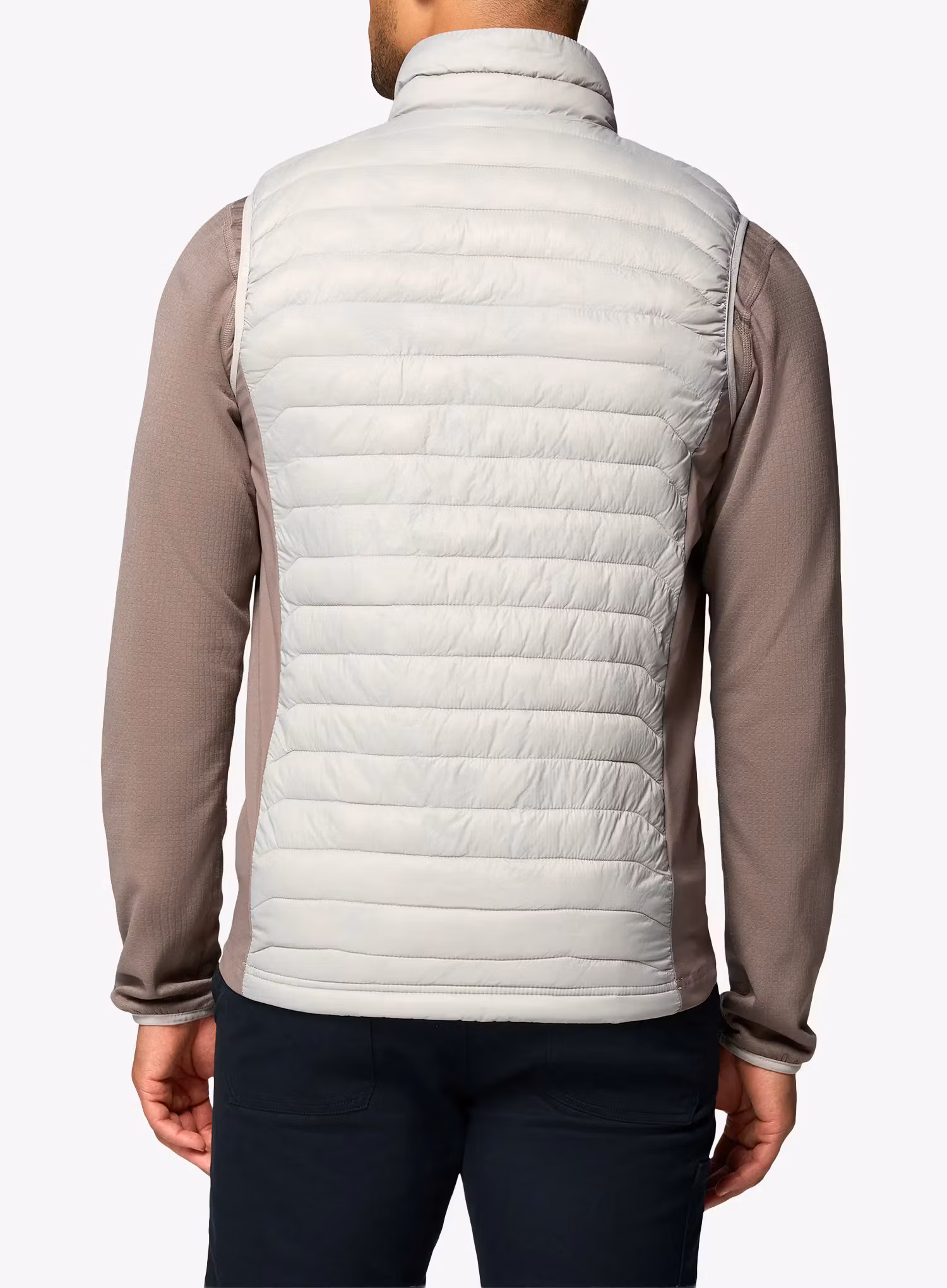 Kamizelka ocieplana Columbia Powder Pass Hybrid Vest - flint grey/iron