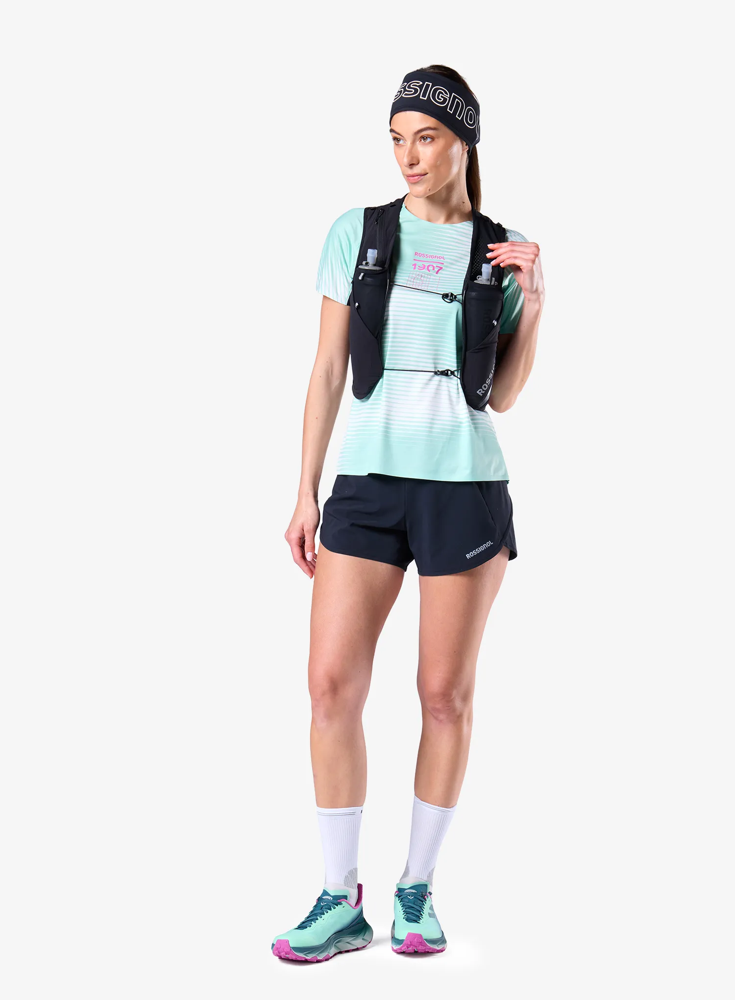 Spodenki do biegania damskie Rossignol Sapa Short - black