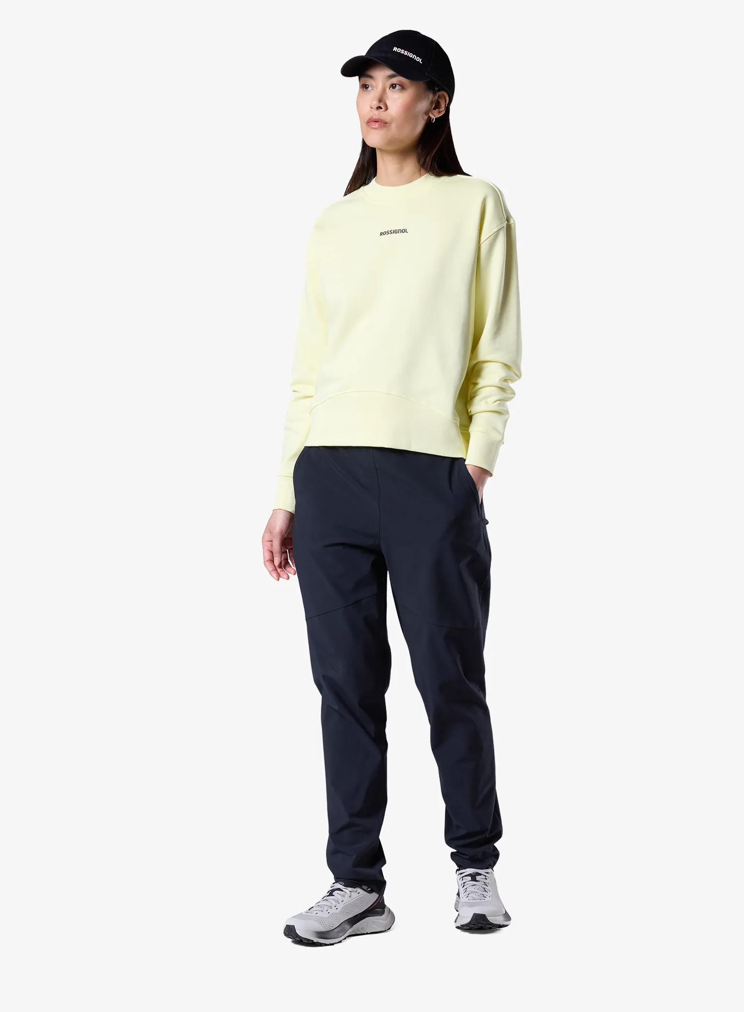 Bluza damska bez kaptura Rossignol Logo Crewneck - wax yellow