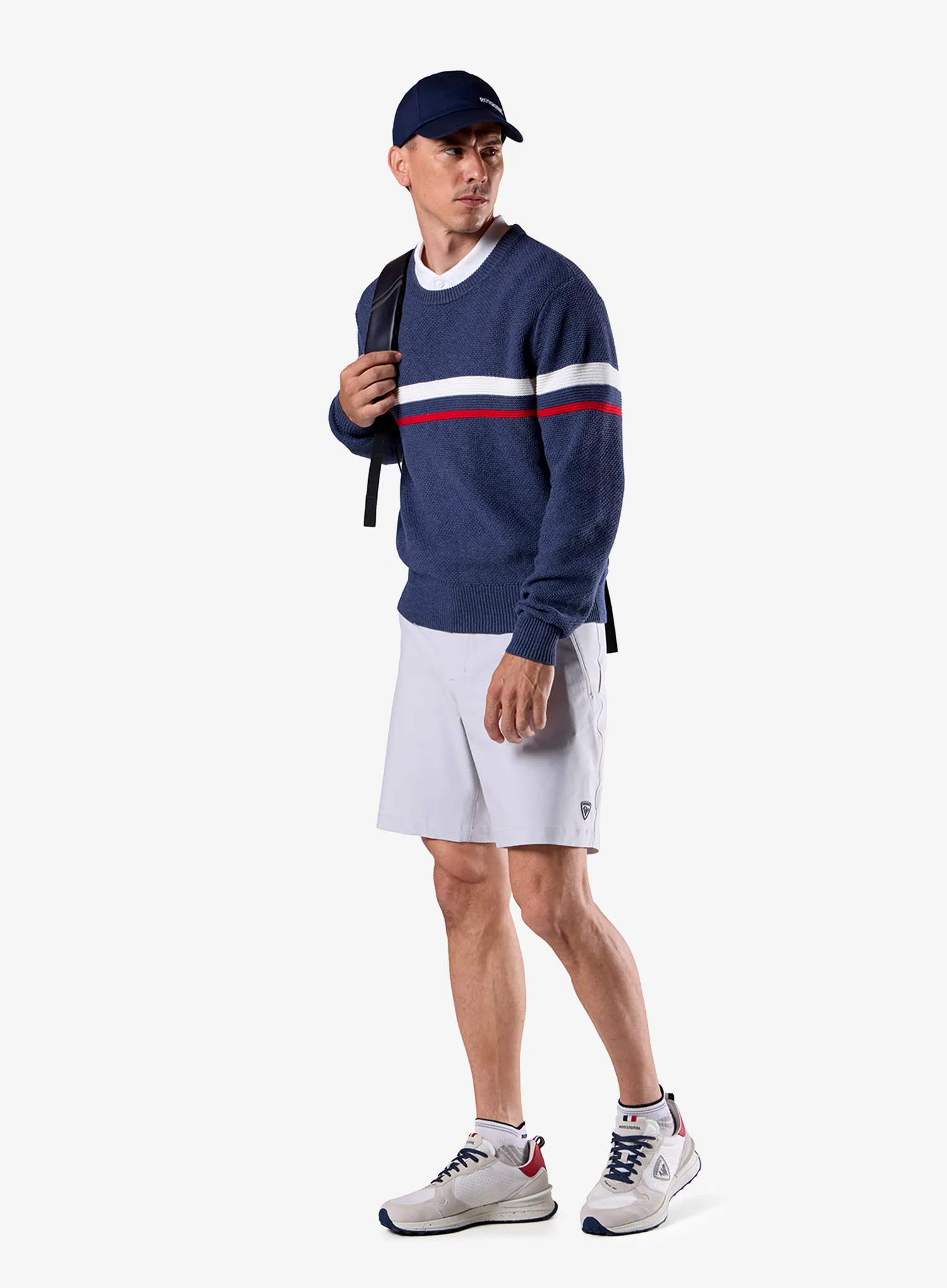 Sweter męski Rossignol Knitted Crewneck Sweater - dark navy