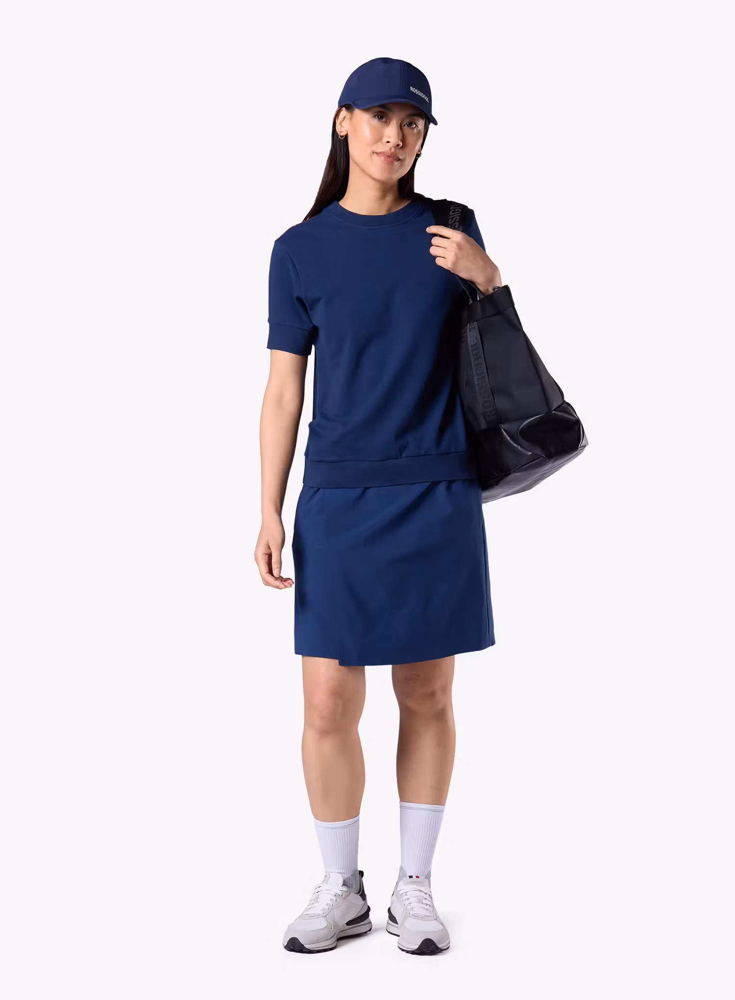 Koszulka bawełniana damska Rossignol Piquein Tee - dark navy