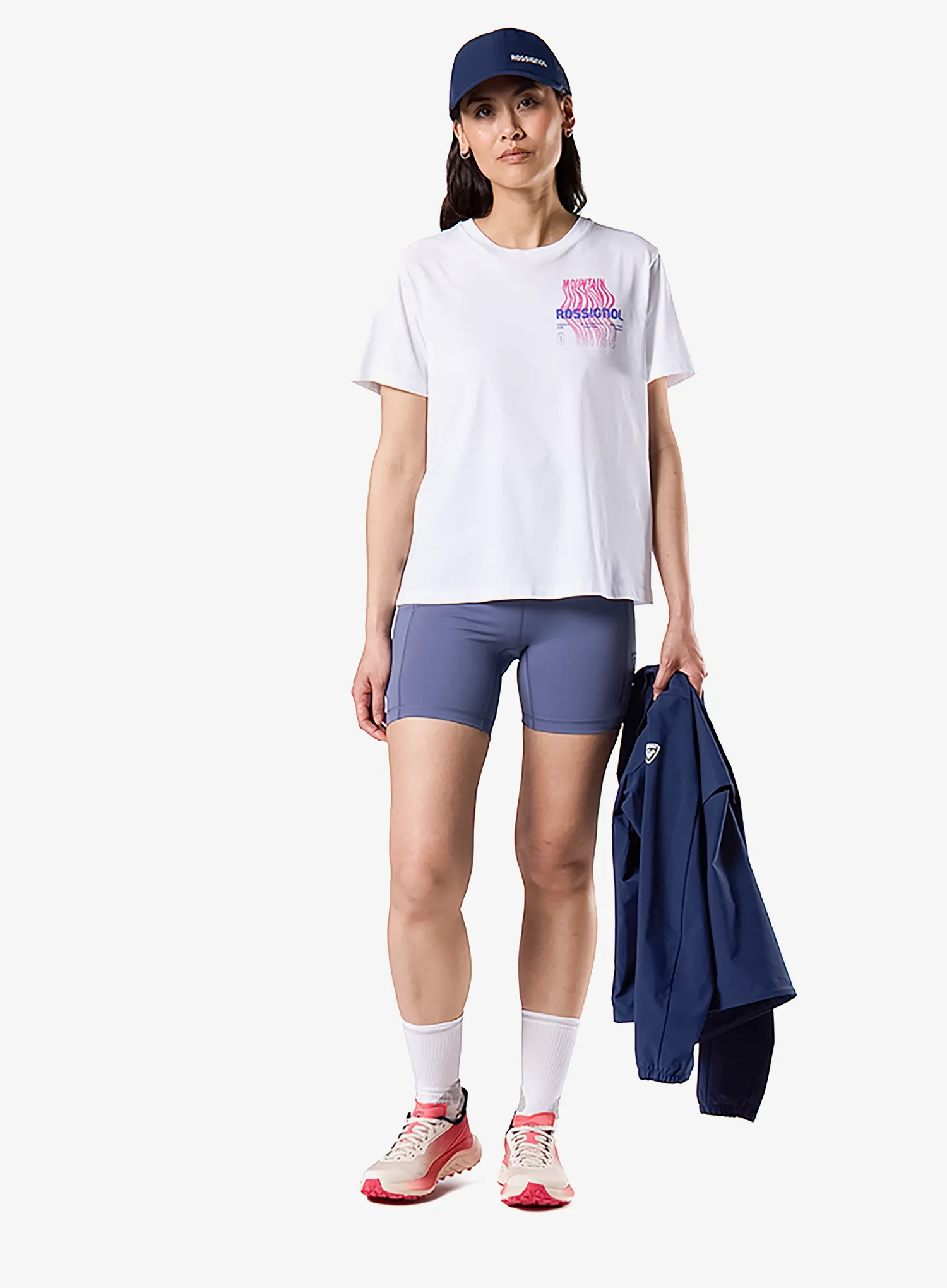 Koszulka z nadrukiem damska Rossignol Graphic Waterfall Tee - white/white
