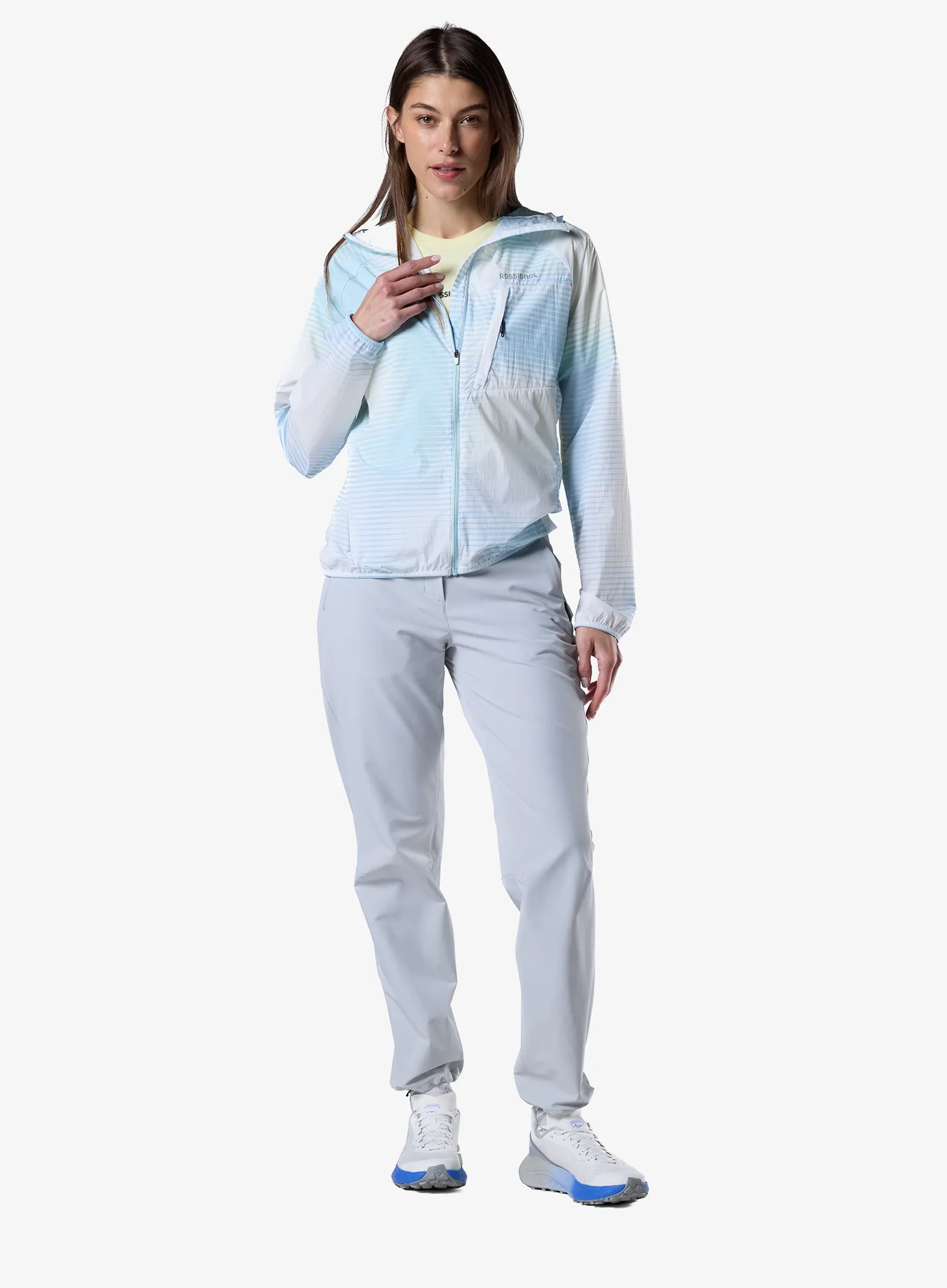 Kurtka przeciwwiatrowa damska Rossignol Sidelhorn PKB JKT - aura blue line fogg