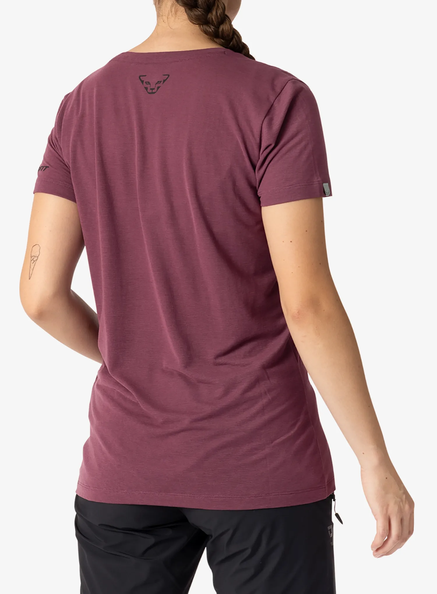 Koszulka z nadrukiem damska Dynafit Transalper Graphic S/S Tee - amaranth