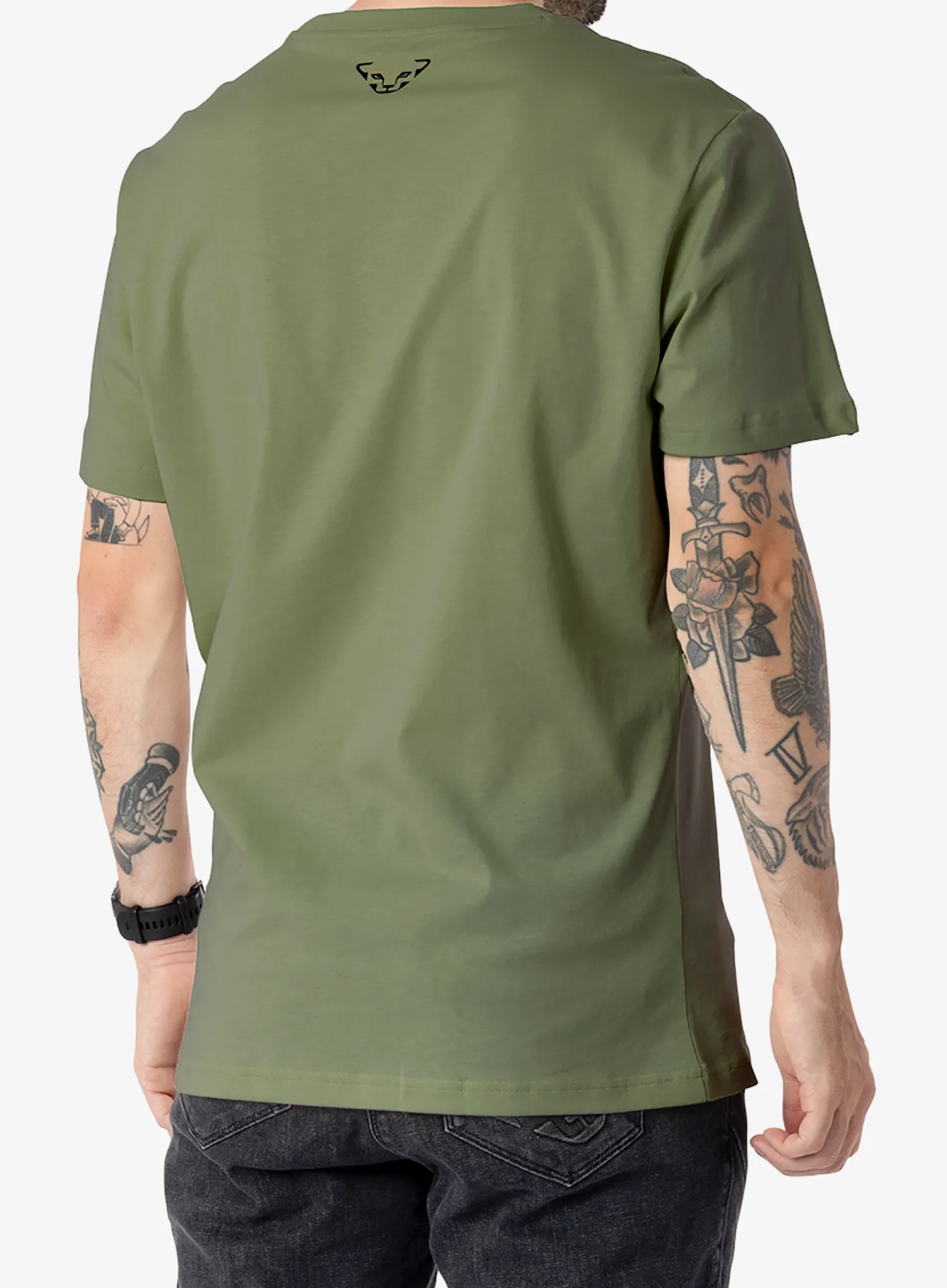 Koszulka bawełniana Dynafit Graphic Cotton S/S Tee - military green/runners