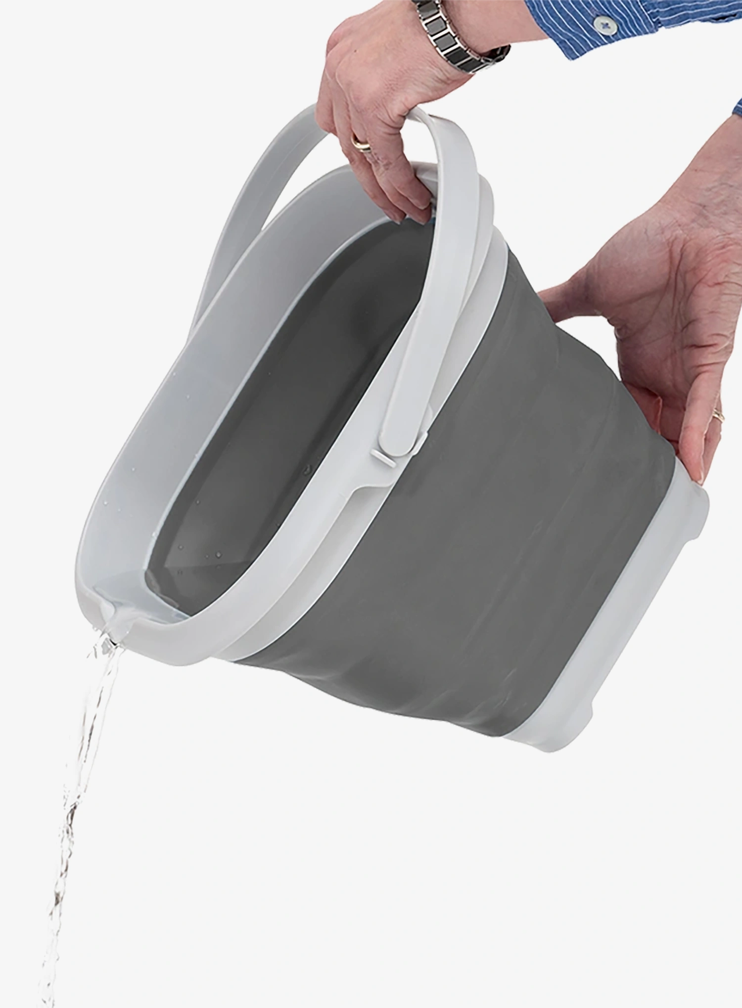Wiaderko Outwell Collaps Bucket Square w/lid - grey mist