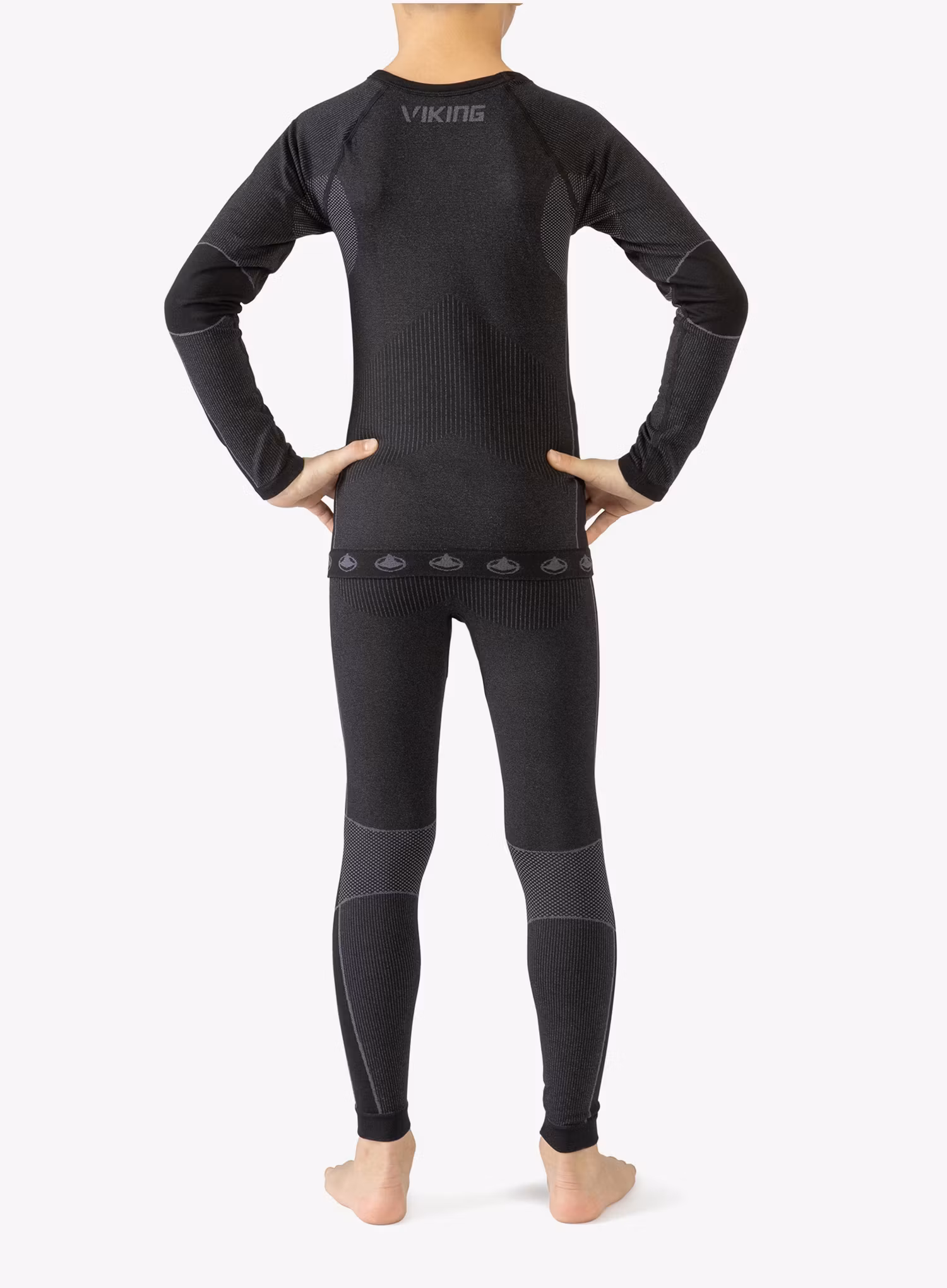 Bielizna termoaktywna dla dzieci Viking Base Layer Riko Set - black