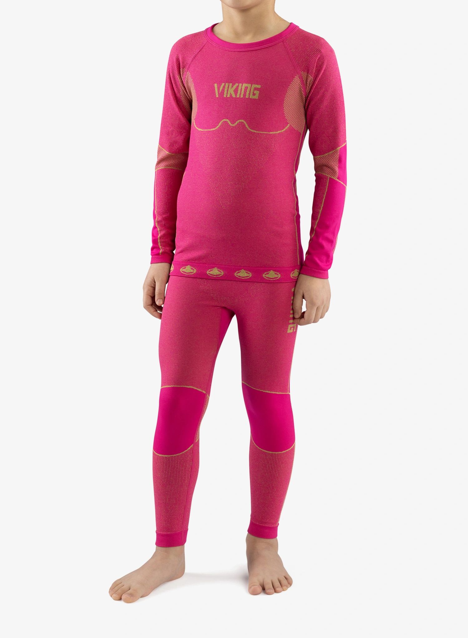 Funkční prádlo pro děti Viking Base Layer Riko Set - fuchsia