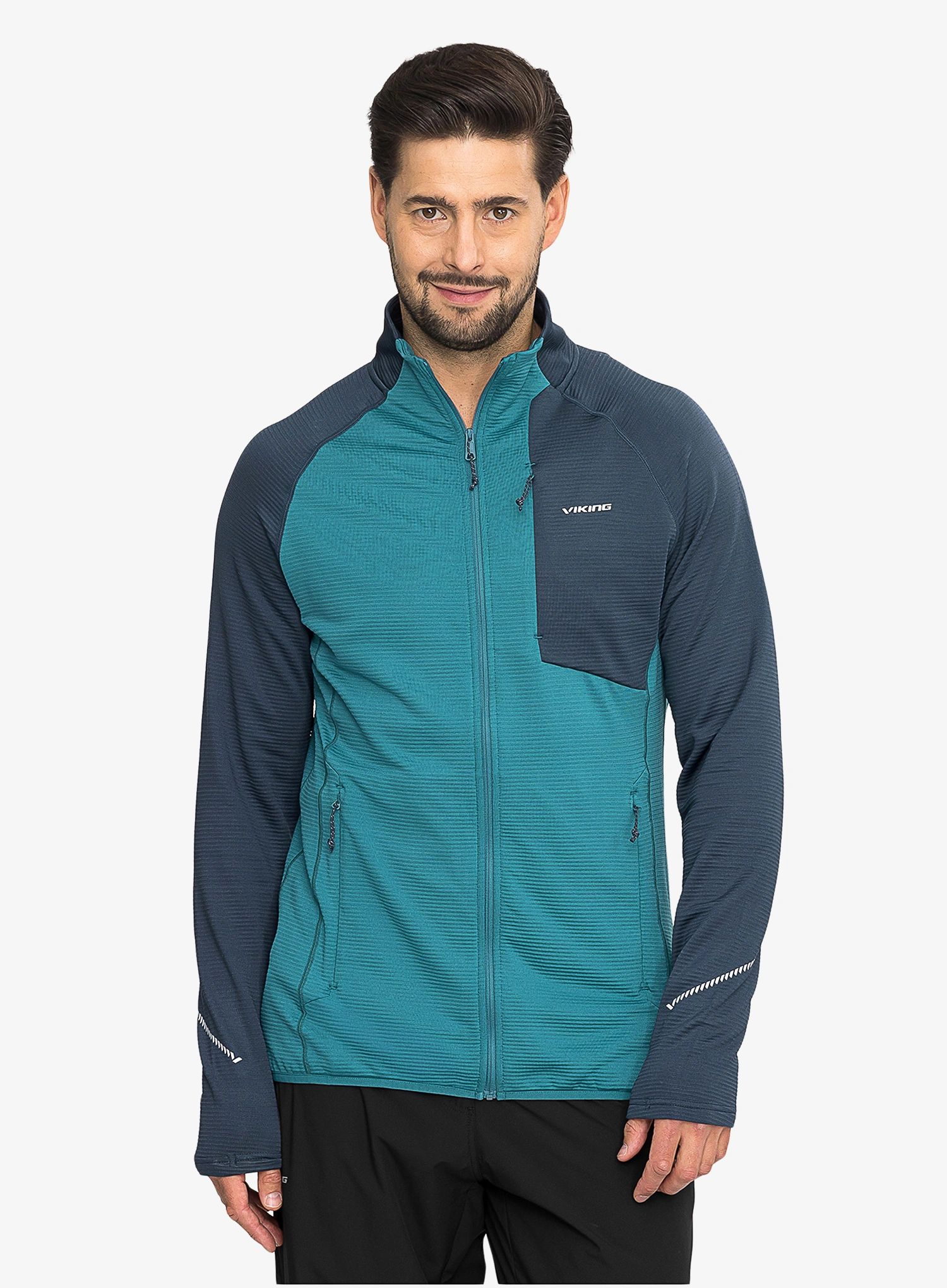 Mikina bez kapuce Viking Birger - blue/navy