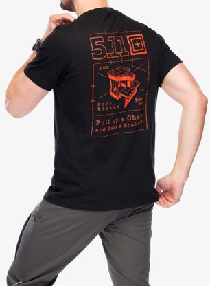 Koszulka z nadrukiem 5.11 Pull Up a Chair S/S - black
