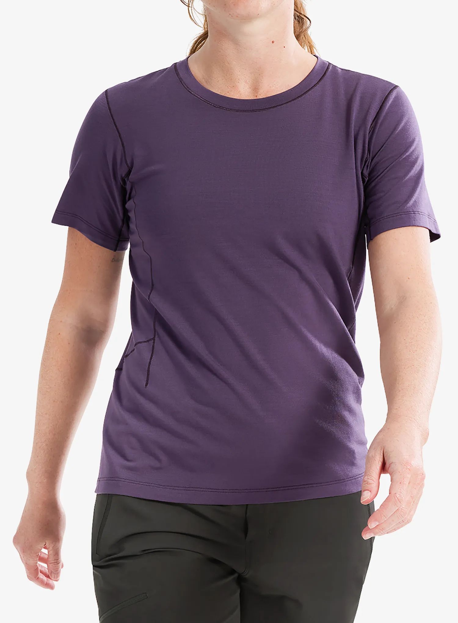 Merino triko dámské Arcteryx Lana Merino Wool Crew SS - moondrop