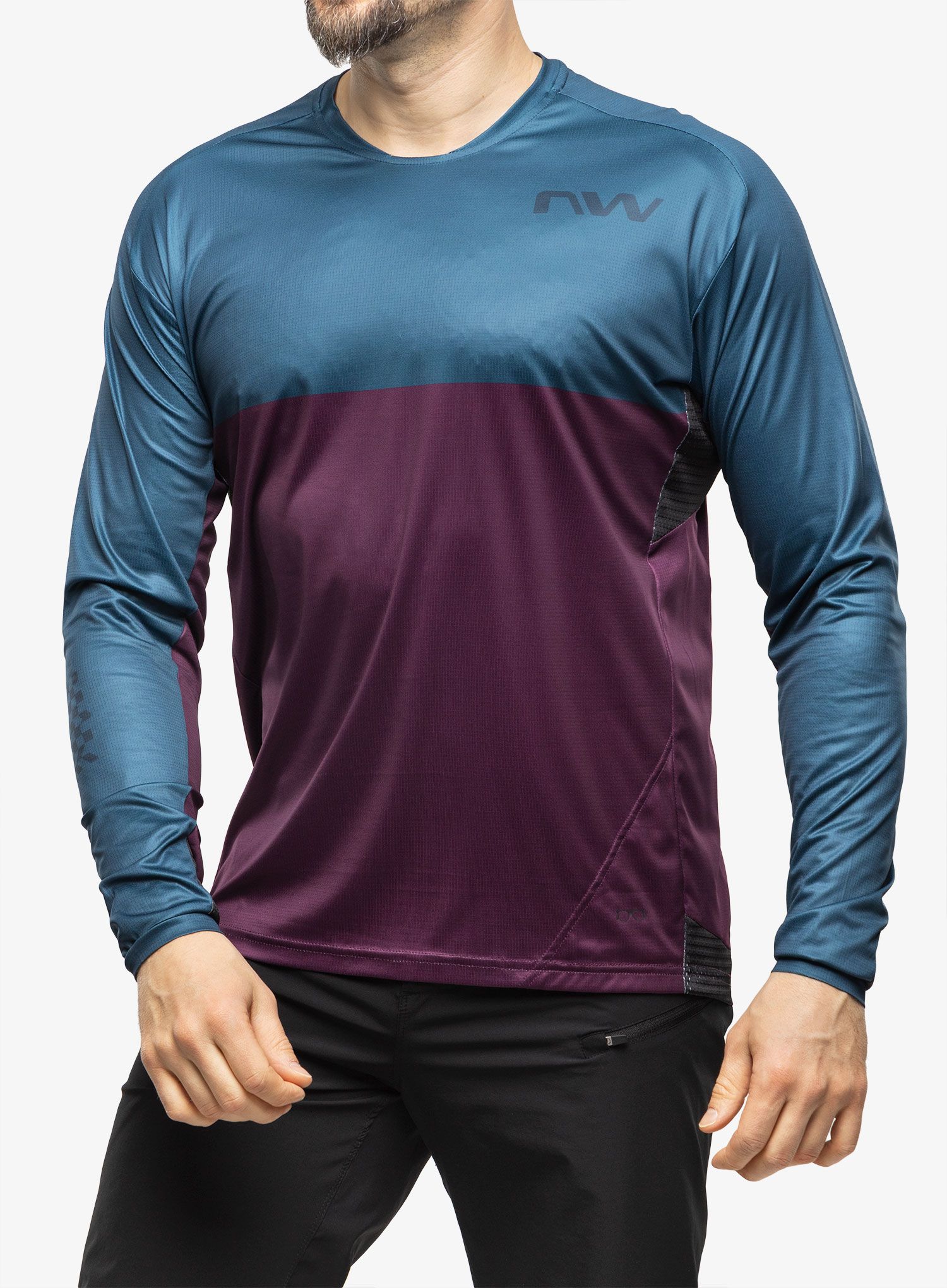 Bluza rowerowa Northwave Edge Jersey Long Sleeve  - deep blue/purple
