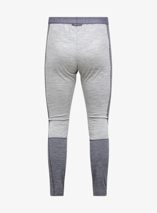 Getry termiczne Peak Performance Magic 7/8 Long Johns Wool-Blend BL - med grey mel/grey mel