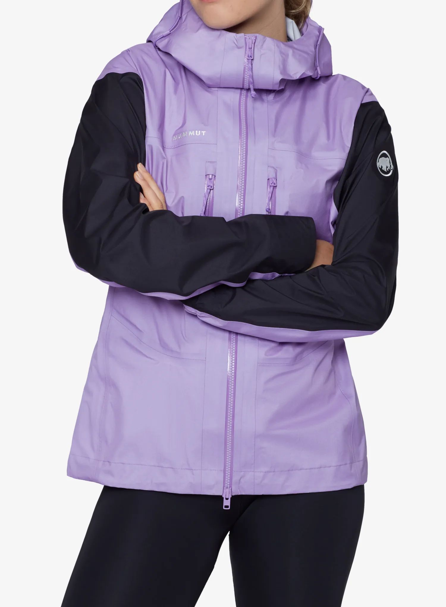 Dámská bunda na hory Mammut Taiss Light HS Hooded Jacket - lavandin/black