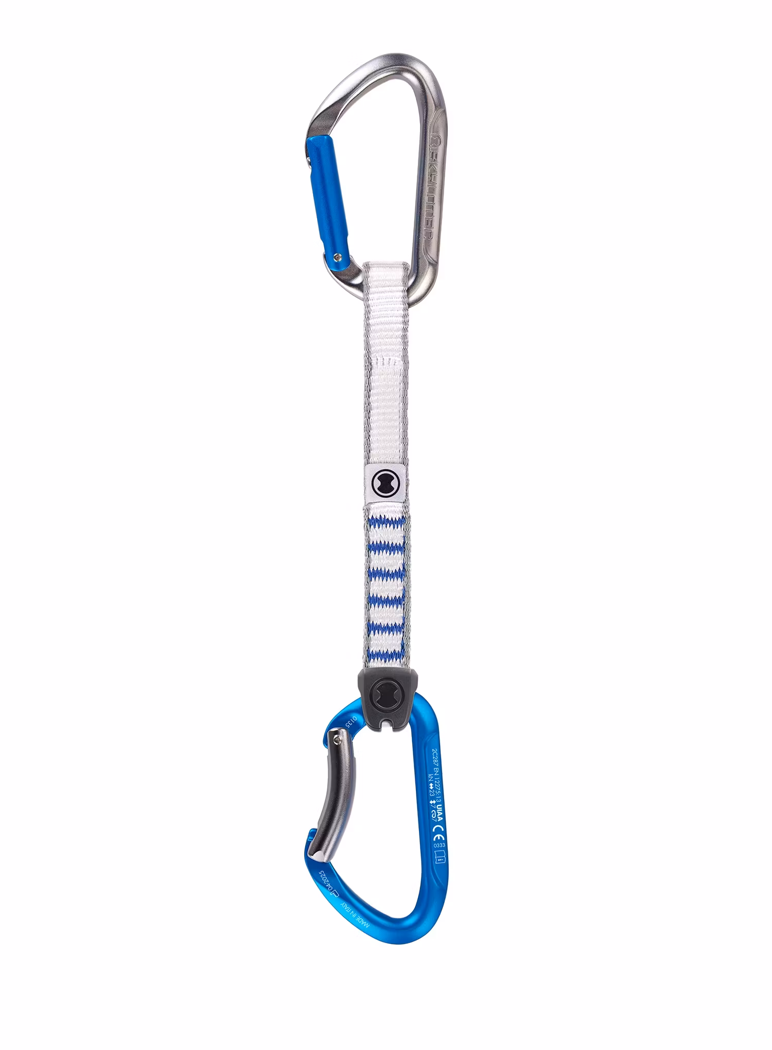 Ekspresy wspinaczkowe SKYLOTEC Salto NY - 6 Pack 17 cm - titanium/electricblue