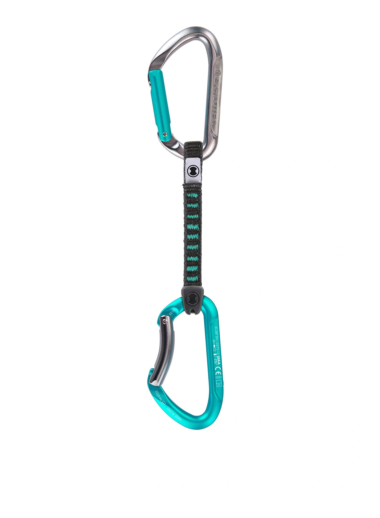Expreska SKYLOTEC Salto UL 12 cm - titanium/aquamarine