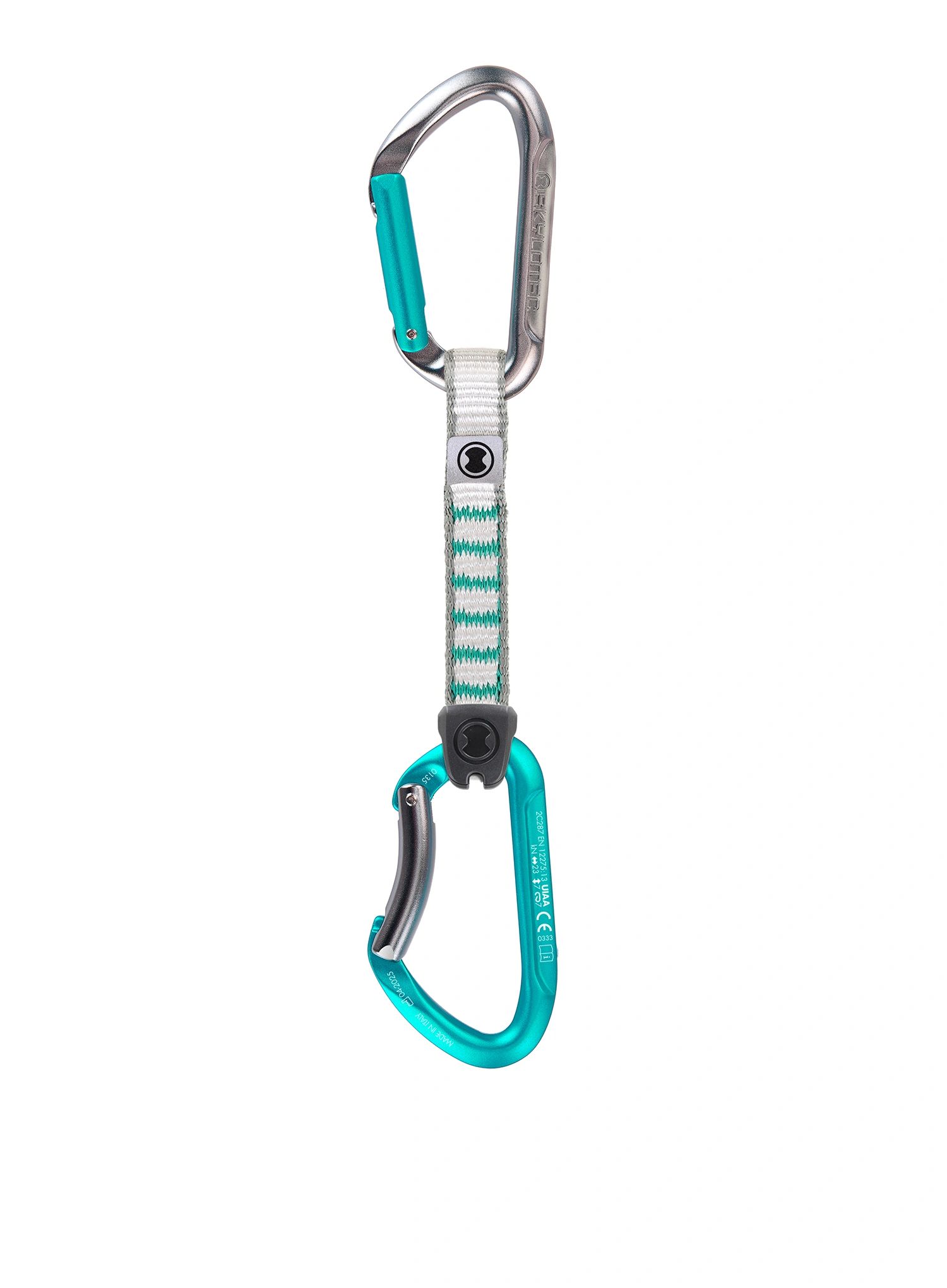 Expreska SKYLOTEC Salto NY 12 cm - titanium/aquamarine