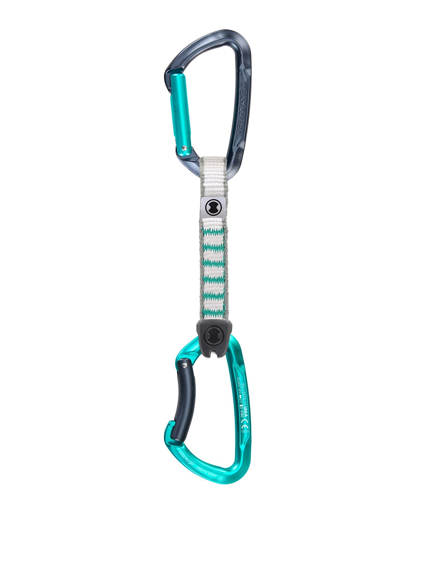 Expreska SKYLOTEC Lime Set NY 12 cm - anthracite/aquamarine