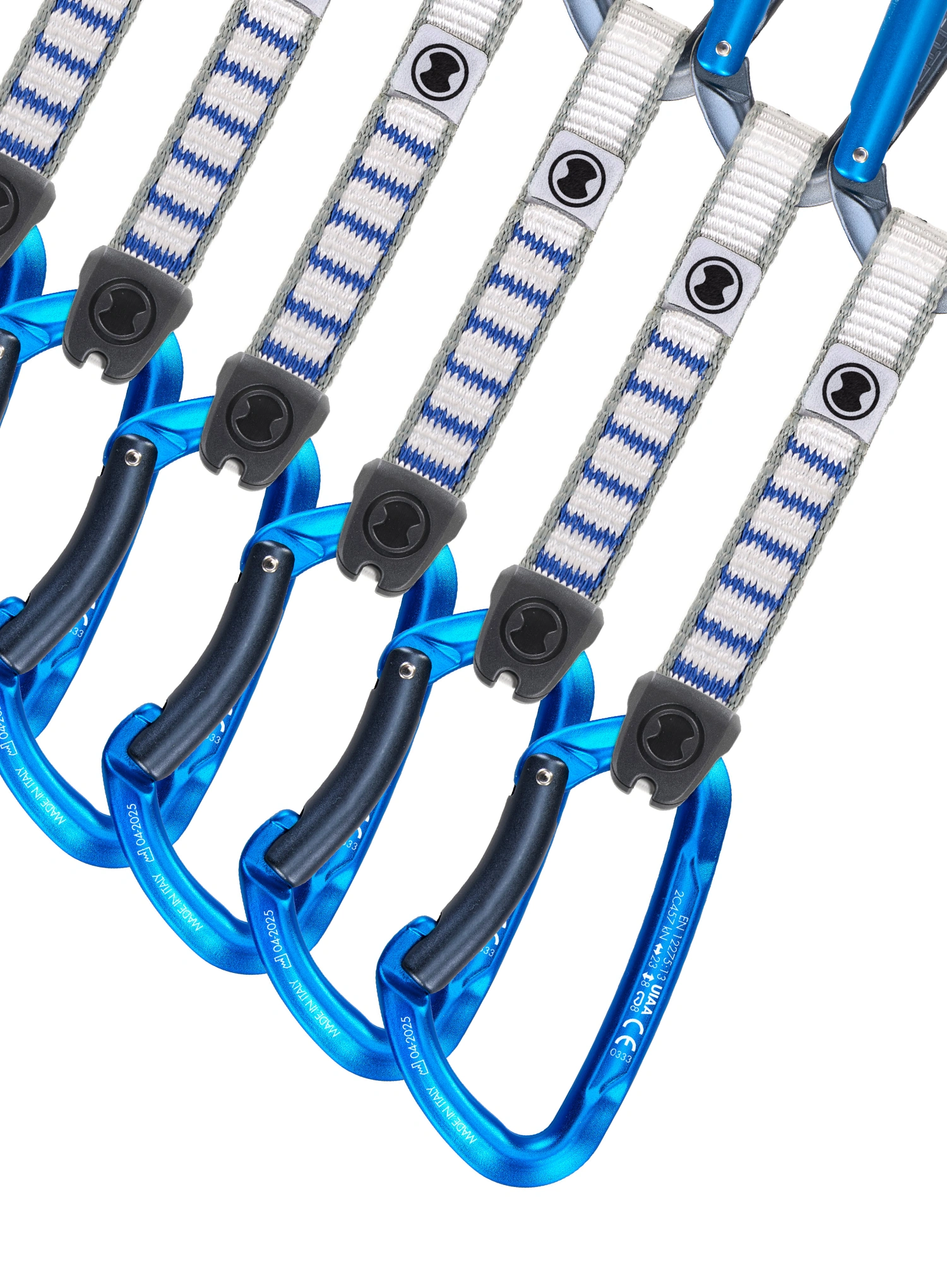 Ekspresy wspinaczkowe SKYLOTEC Lime Set NY - 6 Pack 12 cm - anthracite/electricblue