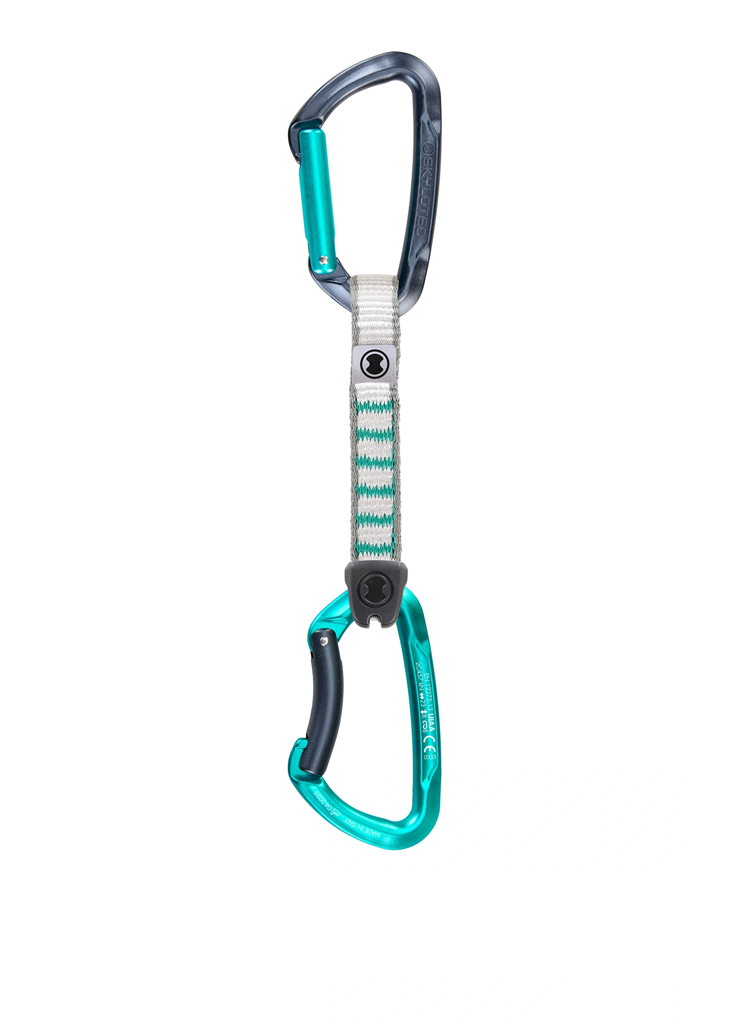Ekspresy wspinaczkowe SKYLOTEC Lime Set NY - 6 Pack 12 cm - anthracite/aquamarine