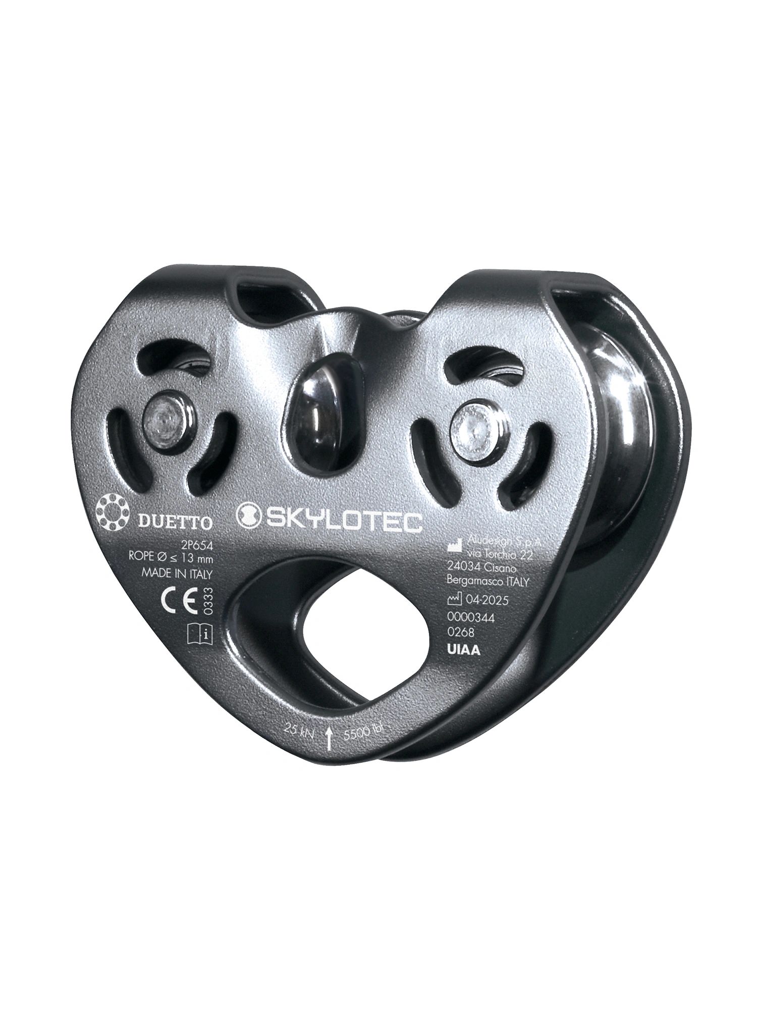 Dvojitá kladka SKYLOTEC Duetto - grey