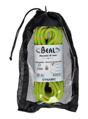 Lina do turystyki lodowcowej Beal Rando 8 mm 20 m Golden Dry - yellow