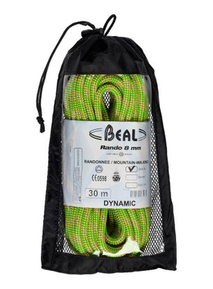 Lina do turystki lodowcowej Beal Rando 8 mm 30 m Golden Dry - yellow