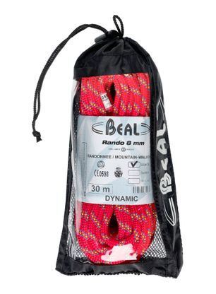 Lina do turystyki lodowcowej Beal Rando 8 mm 30 m Golden Dry - pink