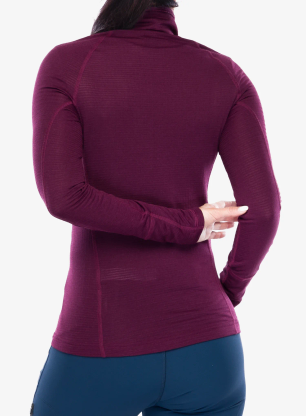 Bluza termoaktywna damska Black Diamond Coefficient LT Quarter Zip Pullover - blackberry