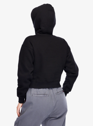 Bluza z kapturem damska Black Diamond Crop Pullover Hoody - black