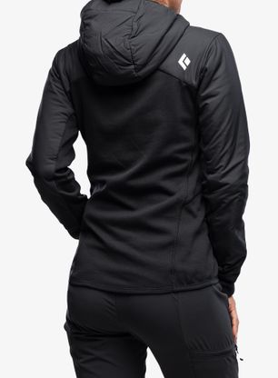 Kurtka ocieplana damska Black Diamond First Light Hybrid Hoody - black/black