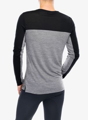 Bluza bez kaptura Icebreaker Merino 125 Cool-Lite Sphere LS Tee - cb graphite hthr/black/cb