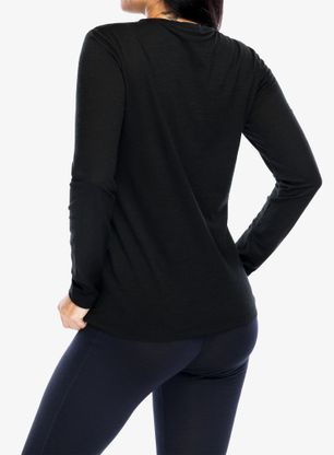 Bluzka damska z długim rękawem Icebreaker Merino 150 Tech Lite LS Tee - black