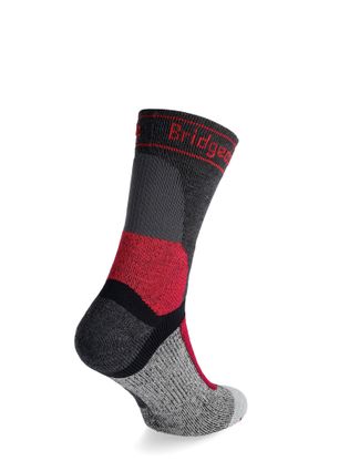 Skarpety rowerowe męskie Bridgedale MTB Winter Weight T2 Merino Sport Boot - graphite/red