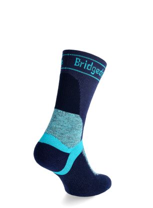 Skarpety rowerowe damskie Bridgedale MTB Winter Weight T2 Merino Sport Boot - navy/light blue