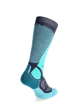 Skarpety narciarskie damskie Bridgedale Ski Mid Merino E Pattern - dark denim/aqua