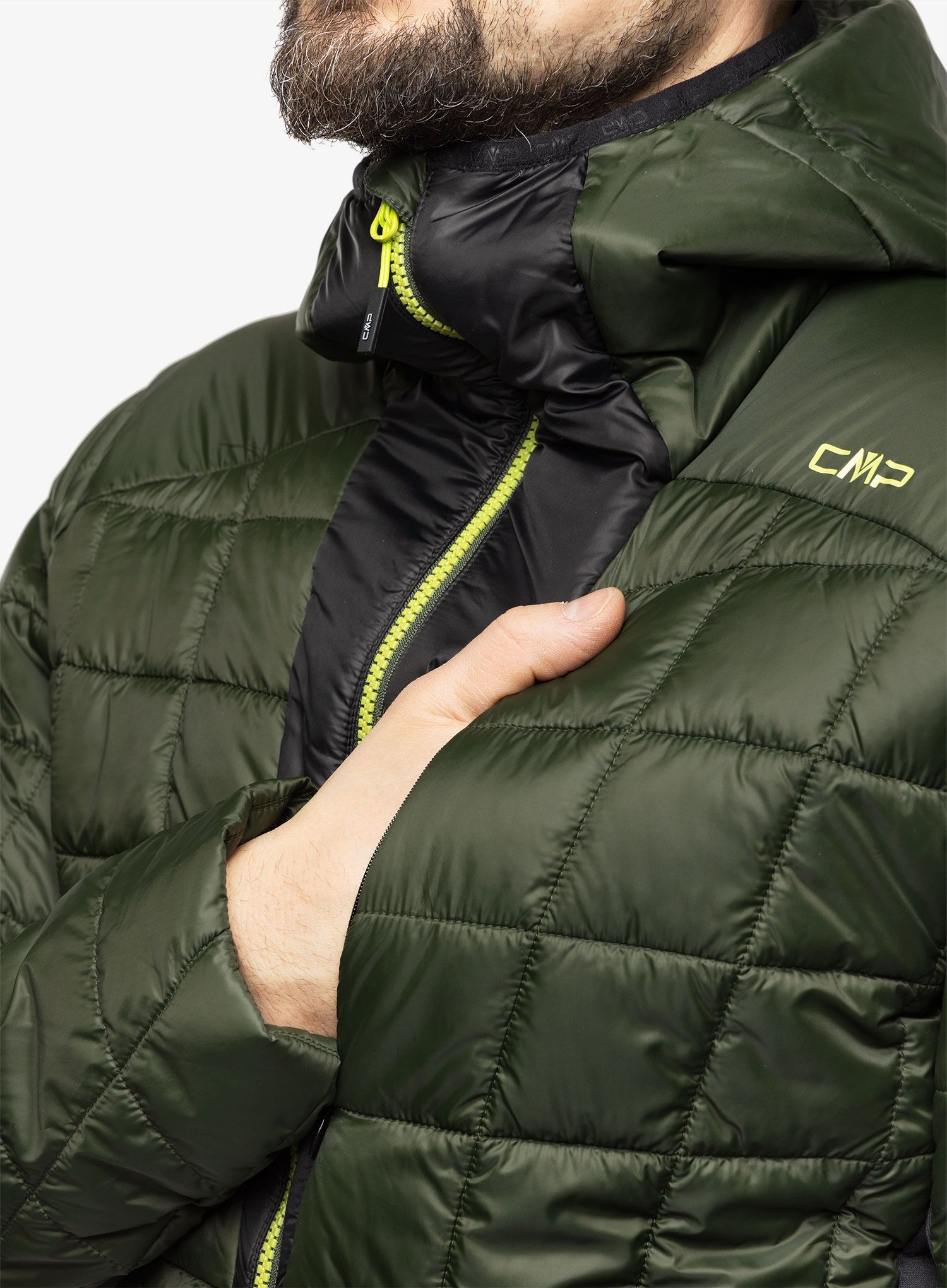 Kurtka ocieplana CMP Jacket Fix Hood Master - oil green