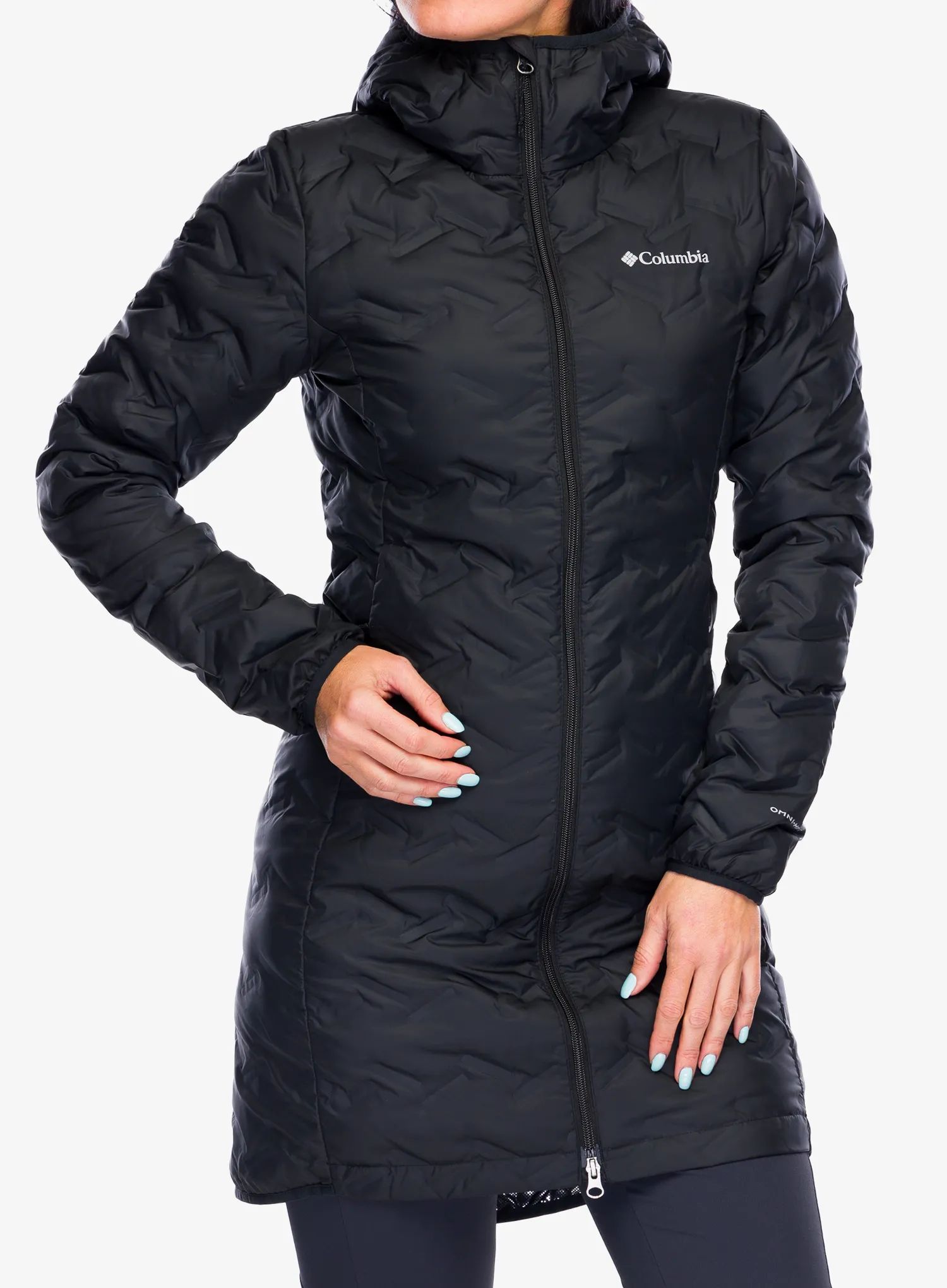 Dámský péřový kabát Columbia Delta Ridge II Long Down Jacket - black